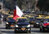 Los taxistas de Concepción protestan contra Cabify y Uber Los taxistas de Concepción protestan contra Cabify y Uber