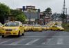 Los taxistas de Ecuador bloquean Latacunga Los taxistas de Ecuador bloquean Latacunga