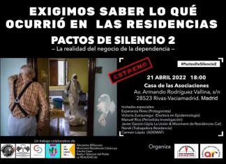 Estreno en Madrid de la segunda parte del documental «Pactos de Silencio 2: La realidad del negocio de la Dependencia»